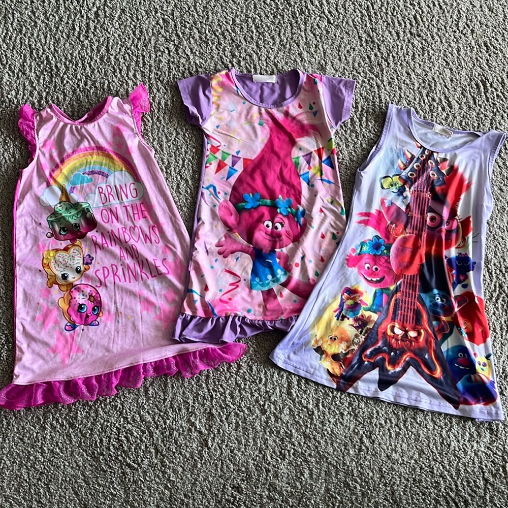 Lot of 3 silk nightgowns